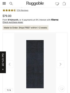 Ruggable Standard Pad 2.5’ x 7’